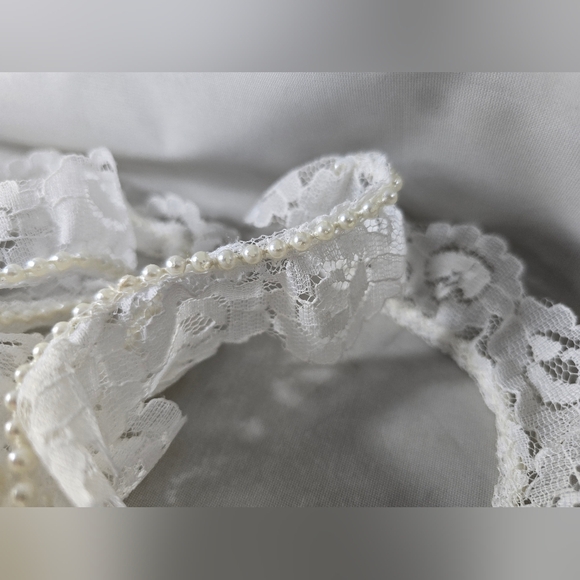 White Lace String Beads Craft Sewing Lot Flowers Floral - Picture 15 of 16